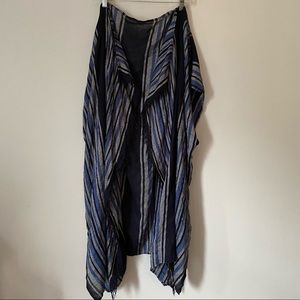Blue striped shawl
